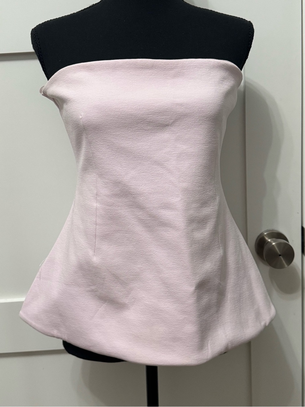 Zara Strapless Peplum Camisole in Light Pink